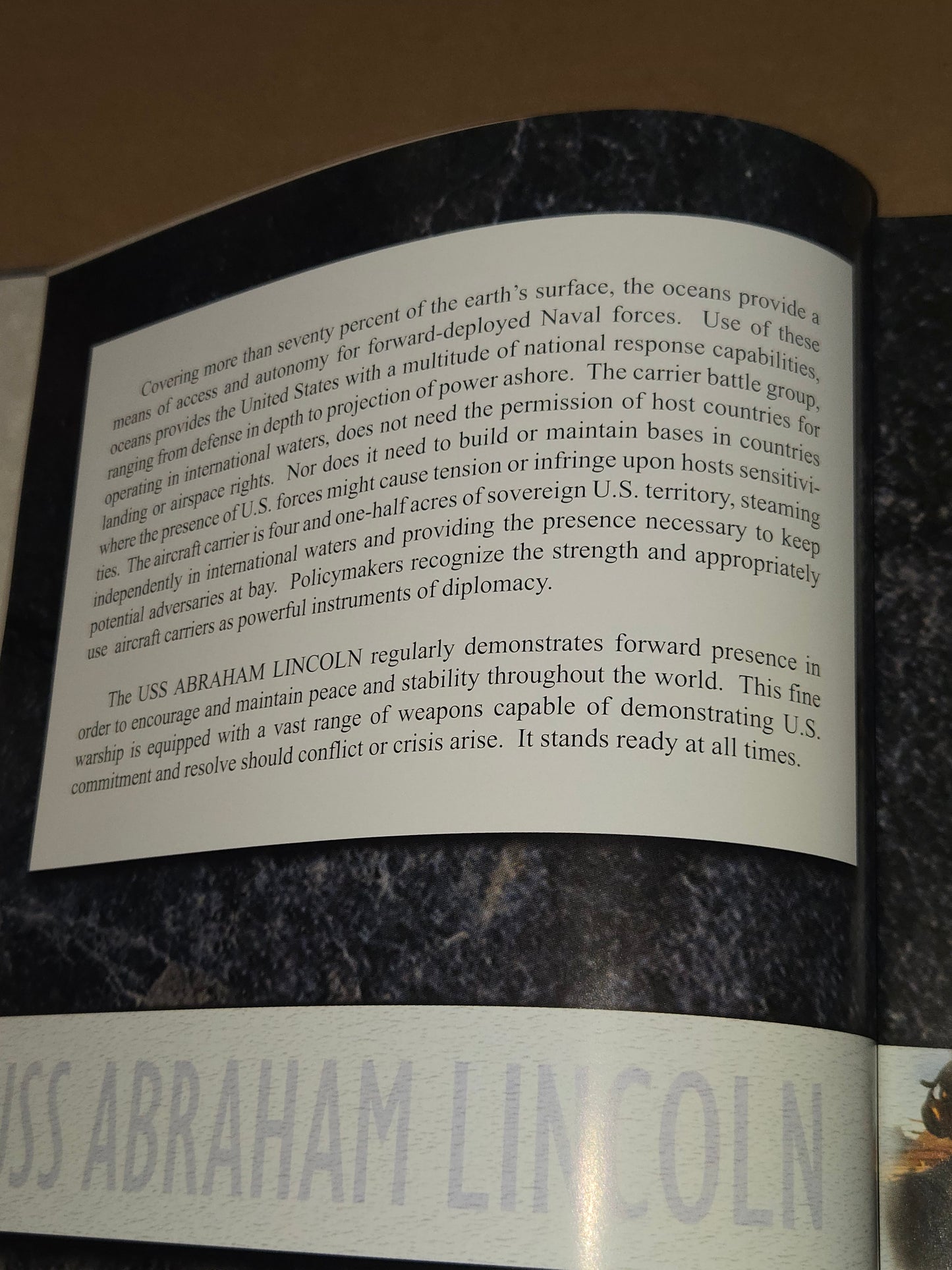 Legend The New Millennium ~ USS Abraham Lincoln (CVN 72) HC 2001 - Avgi Ionnidis