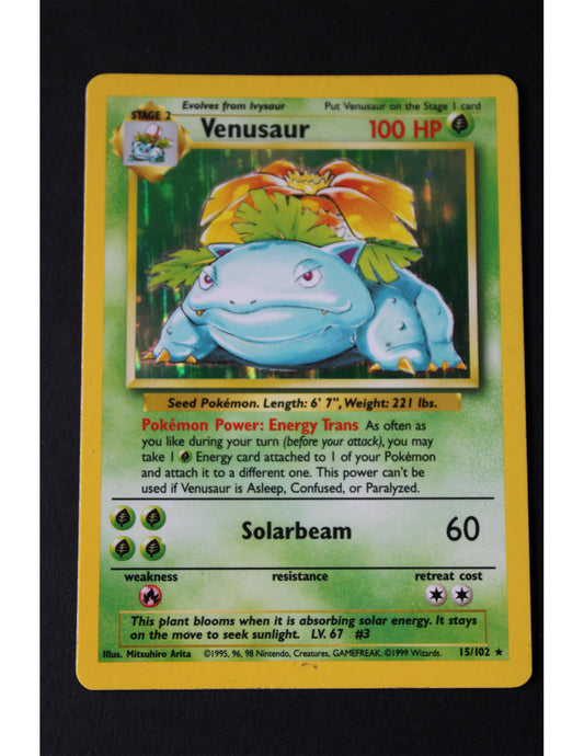 Venusaur Holo 15/102 Base Set 1999