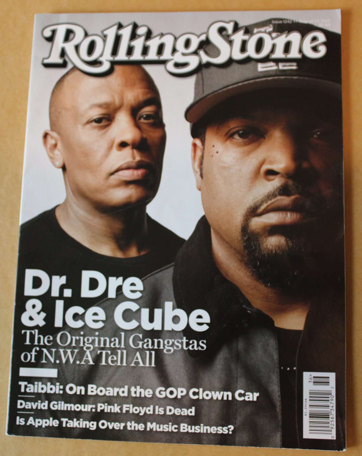 Dr. Dre & Ice Cube - Rolling Stone Magazine # 1242 - August 27, 2015 ~ No Mailing Label!