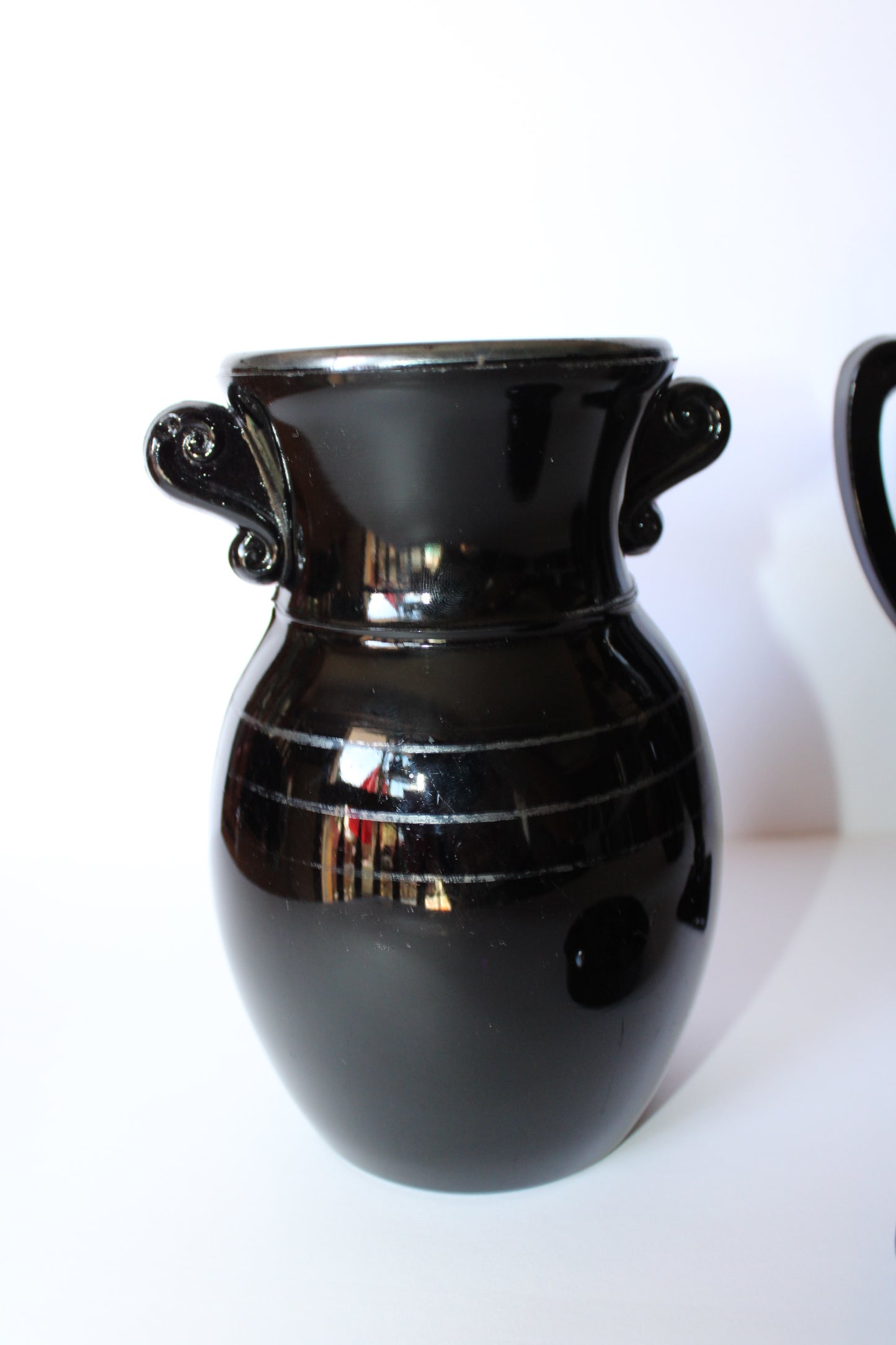 Black Amethyst Glass Collection Vintage L.E. Smith