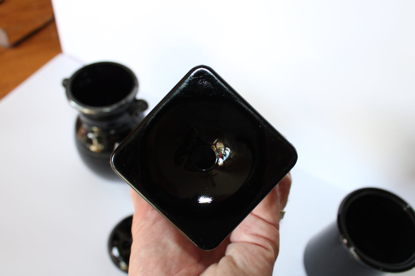Black Amethyst Glass Collection Vintage L.E. Smith
