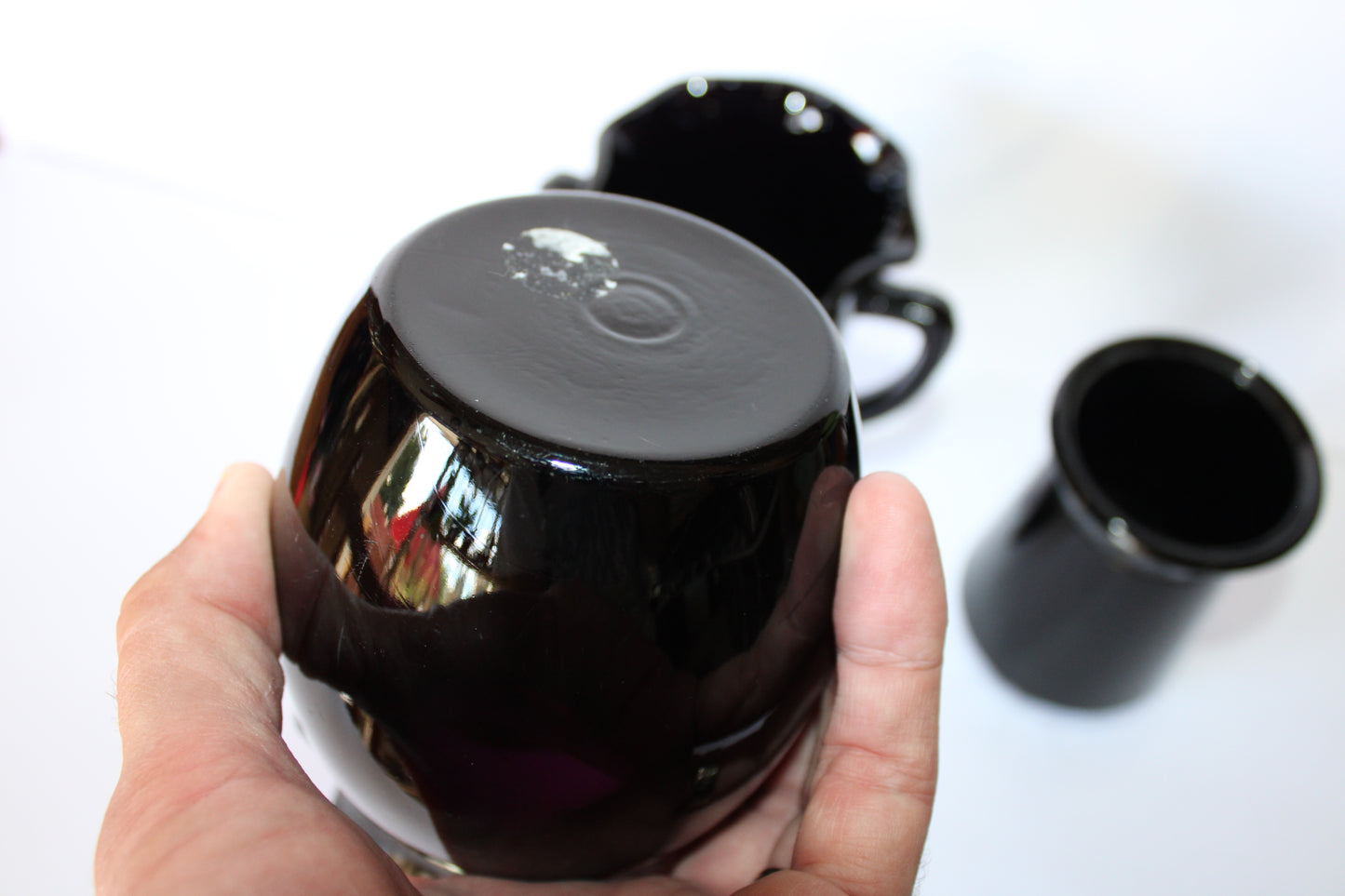 Black Amethyst Glass Collection Vintage L.E. Smith
