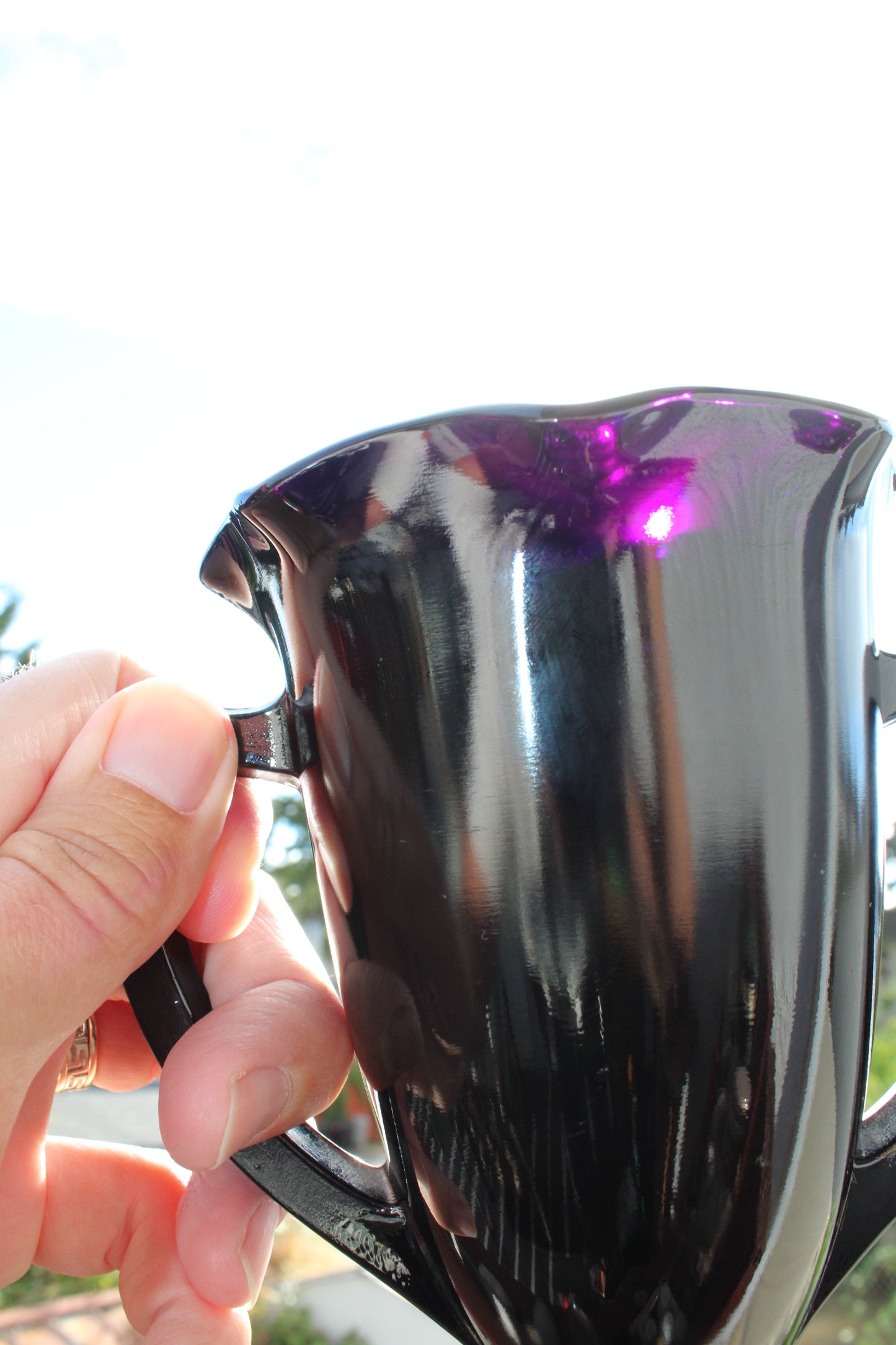 Black Amethyst Glass Collection Vintage L.E. Smith