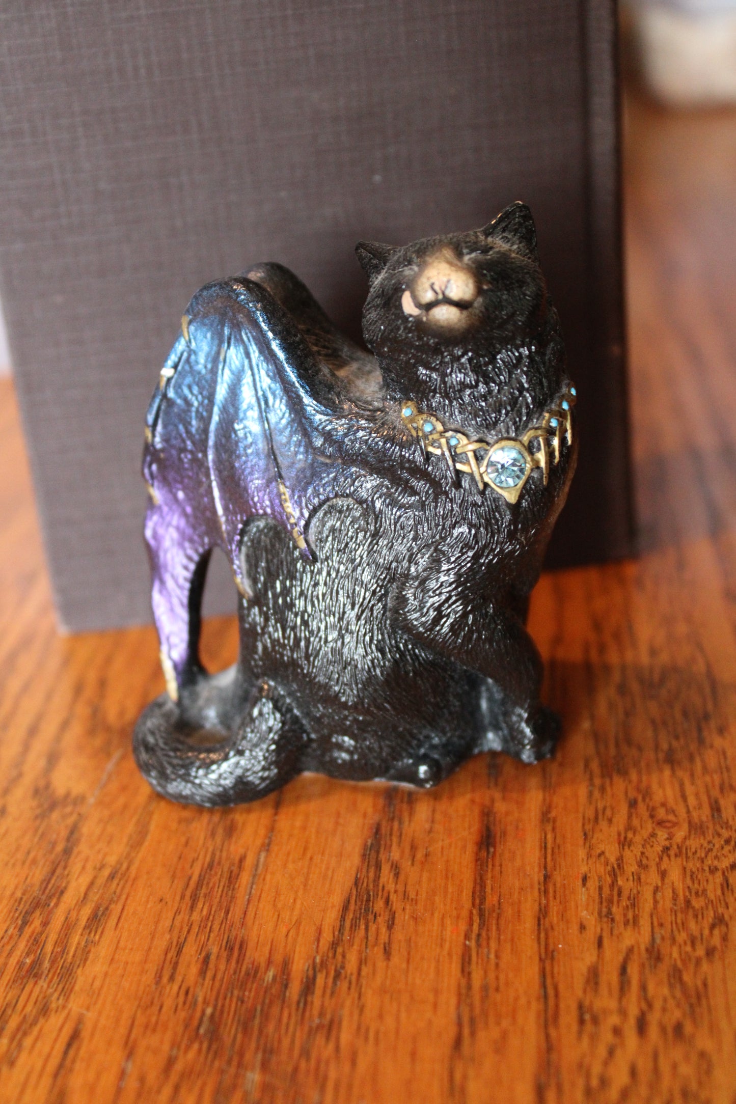 Windstone Editions ~ Black Flap Cat Pena - circa 1988 Bat Dragon Wing