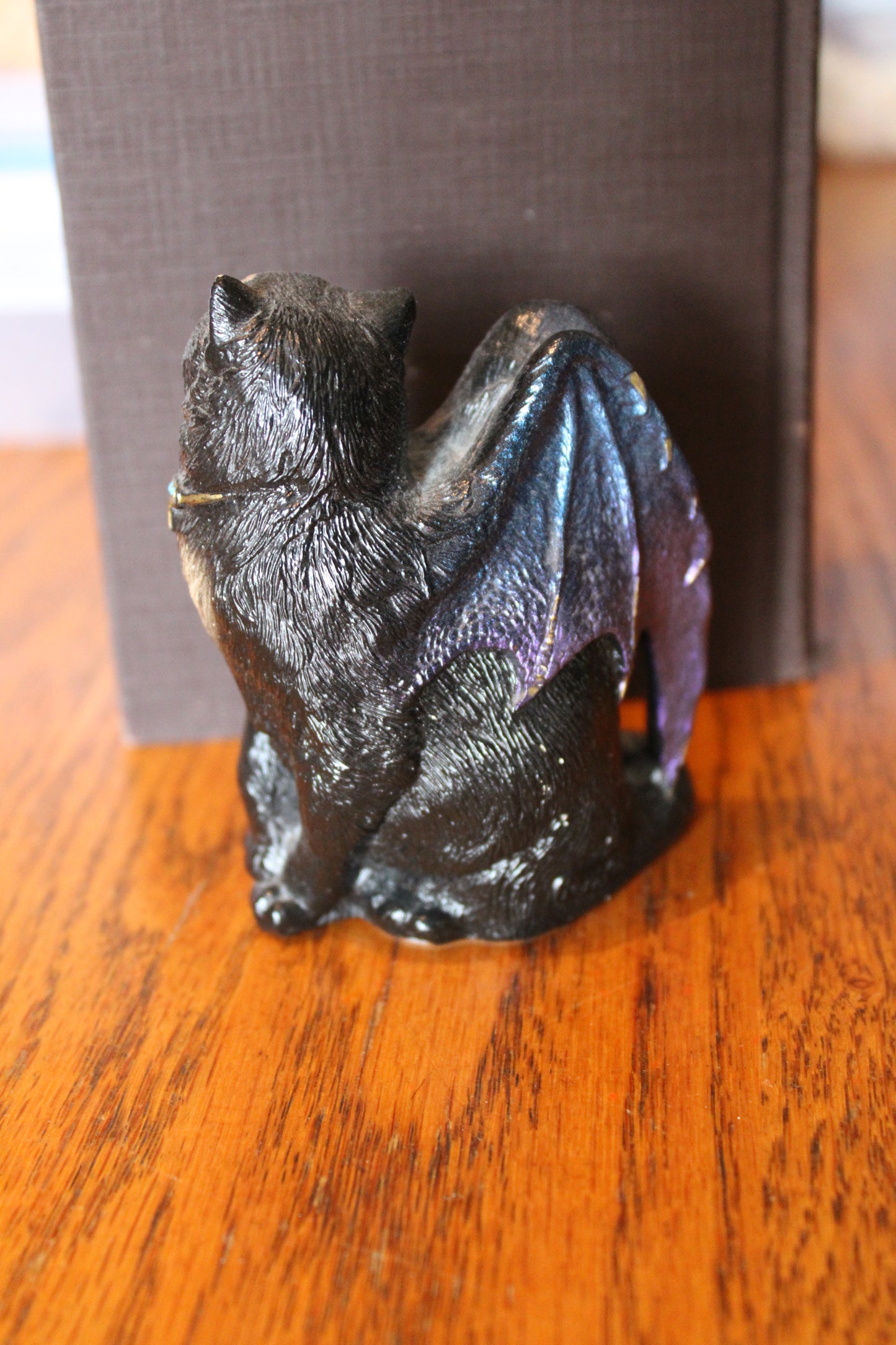 Windstone Editions ~ Black Flap Cat Pena - circa 1988 Bat Dragon Wing