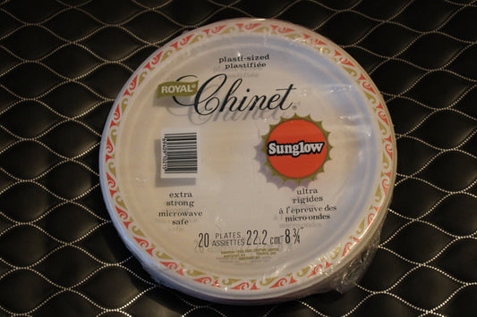 Sunglow Royal Chinet plates 20 count sealed in package Retro 80s