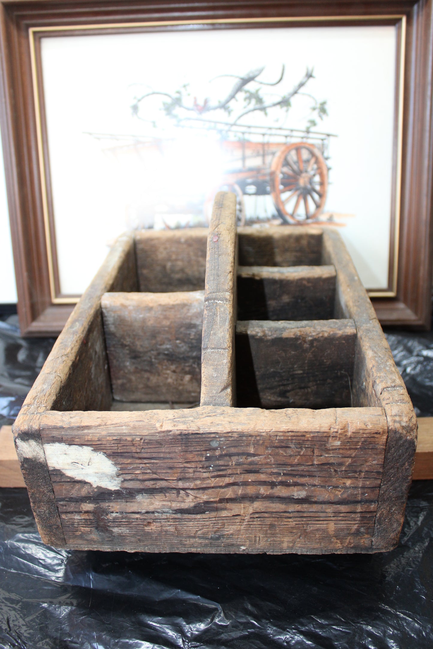 Antique Tool Tray - Wooden Caddy - Very Old - One of a Kind