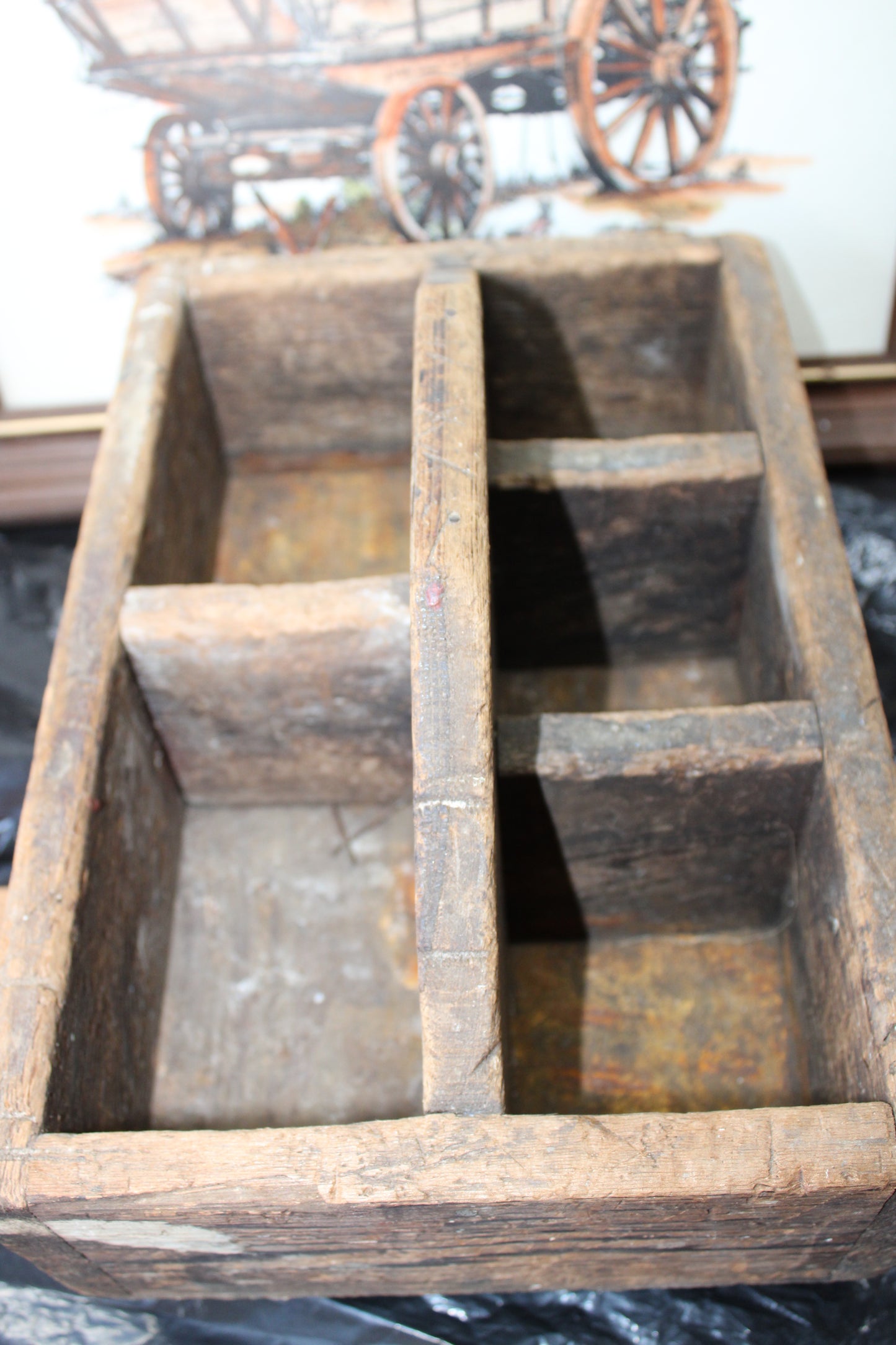 Antique Tool Tray - Wooden Caddy - Very Old - One of a Kind