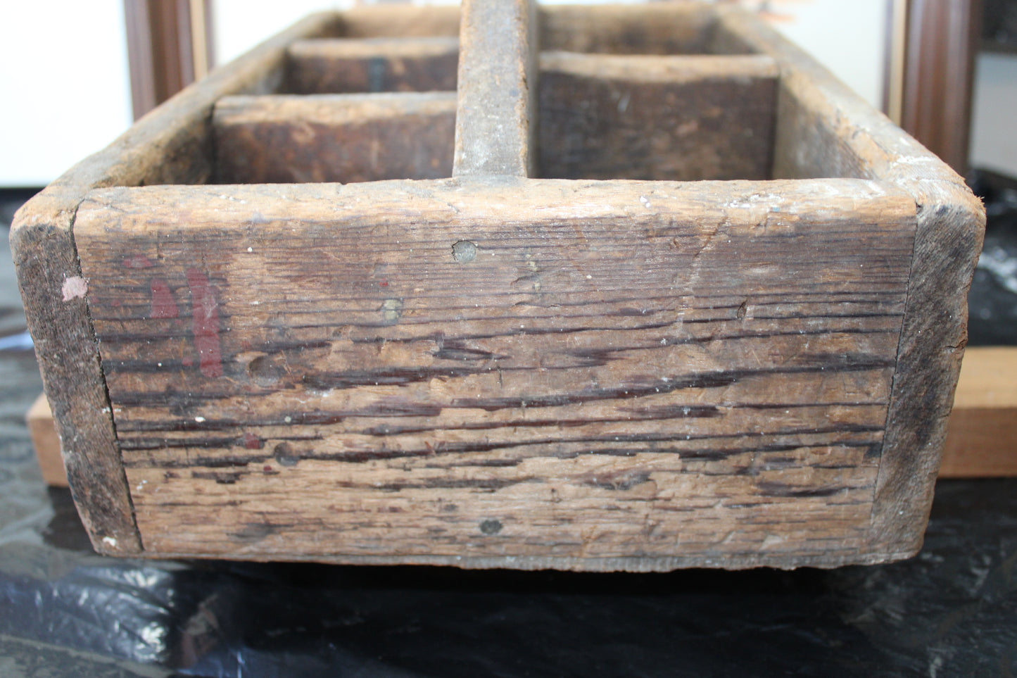 Antique Tool Tray - Wooden Caddy - Very Old - One of a Kind