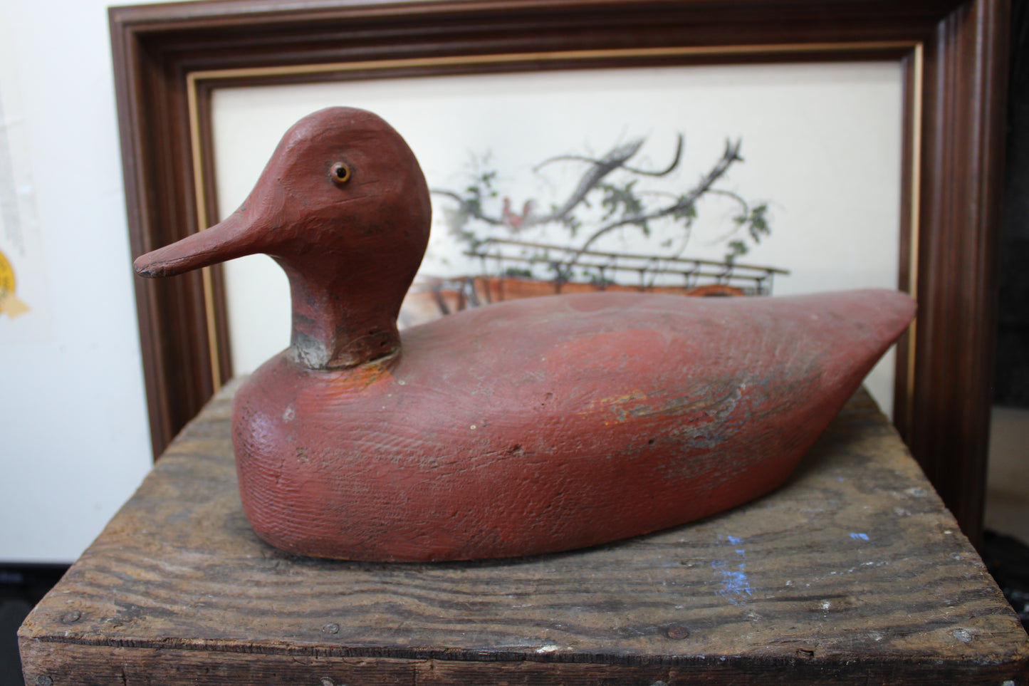 Hand carved Duck Decoy ~ Old - Wood Decoy - Rustic Decor