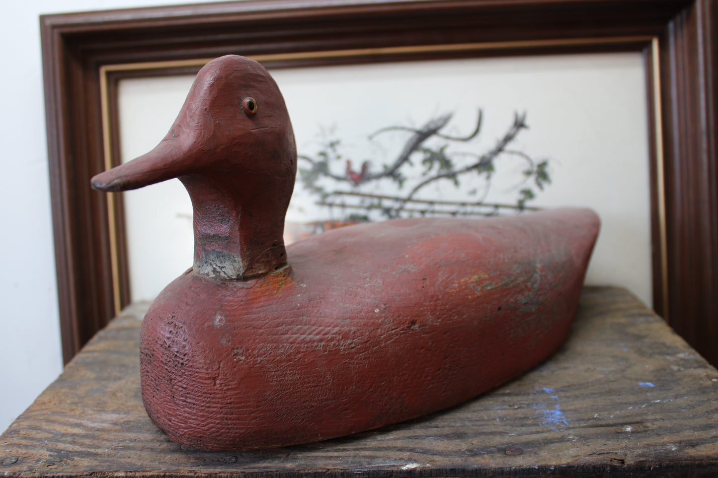 Hand carved Duck Decoy ~ Old - Wood Decoy - Rustic Decor