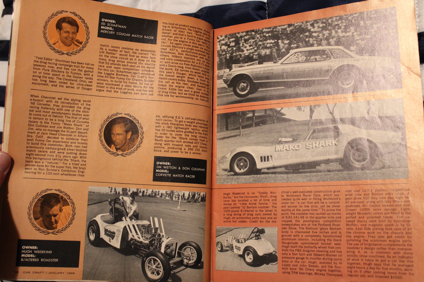 1969 CAR CRAFT from January 1969 - Big John - FORD - COBRA