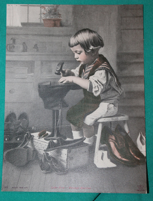 Child Labour Shoe repair Cobbler * Early 1900s