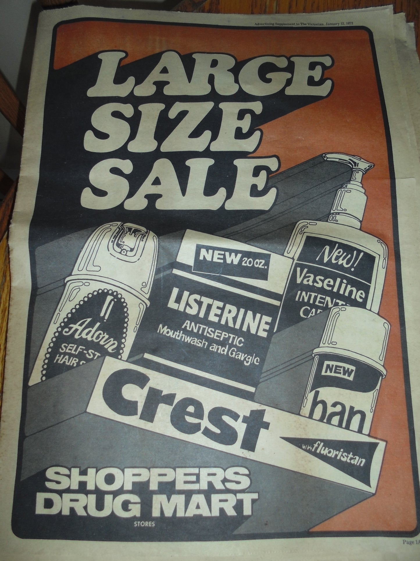 Retro 1972 Shopper's Drug Mart Flyer Large Size Sale!