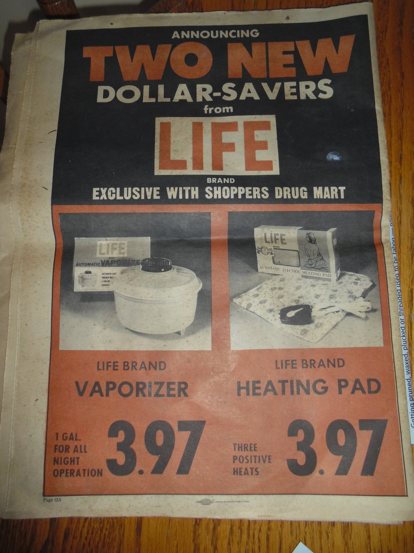 Retro 1972 Shopper's Drug Mart Flyer Large Size Sale!