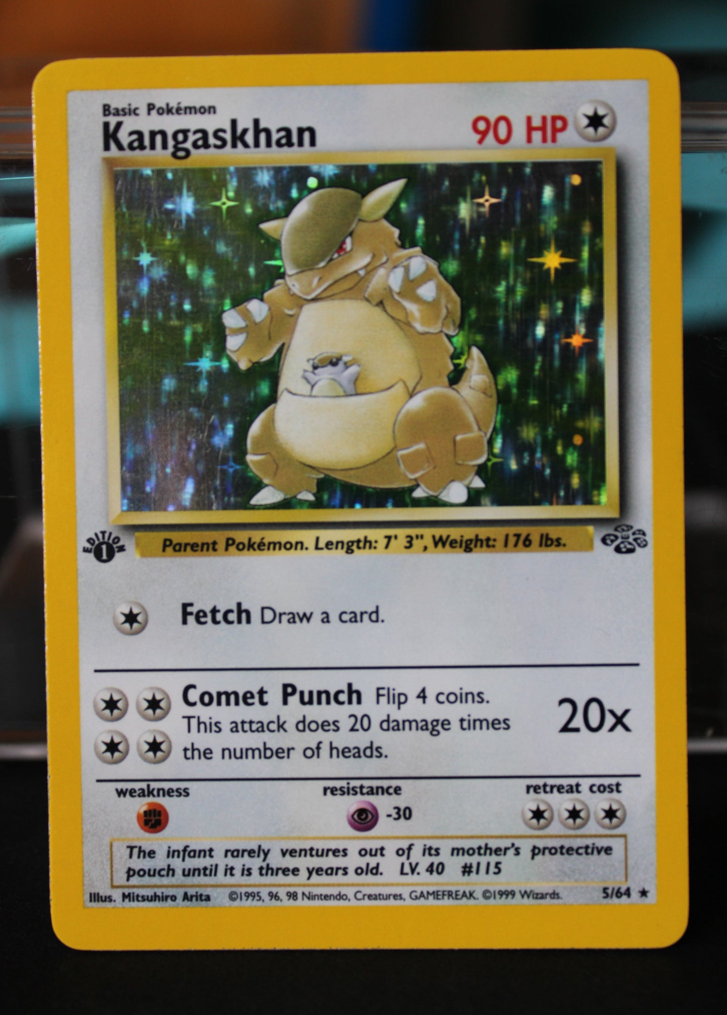 1st Edition Holo Kangaskhan Pokemon 1999 5/64