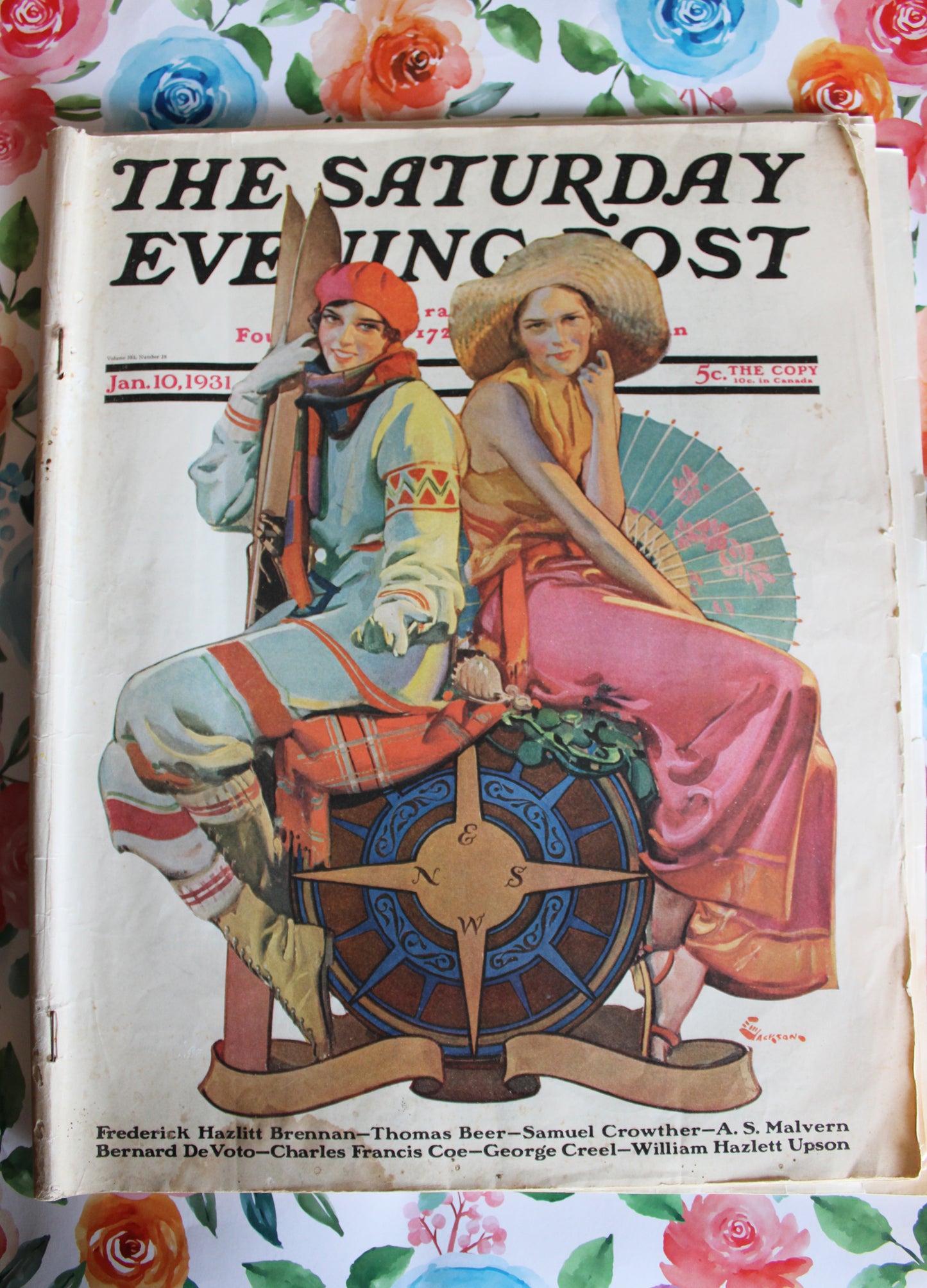 Saturday Evening Post 1931 Flapper Style Ladies 5 cents